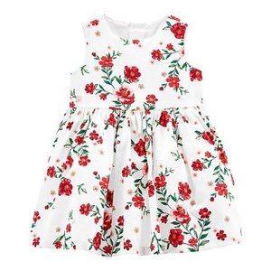 Baby Girls Carter's Floral Sateen Special Occassion Dress